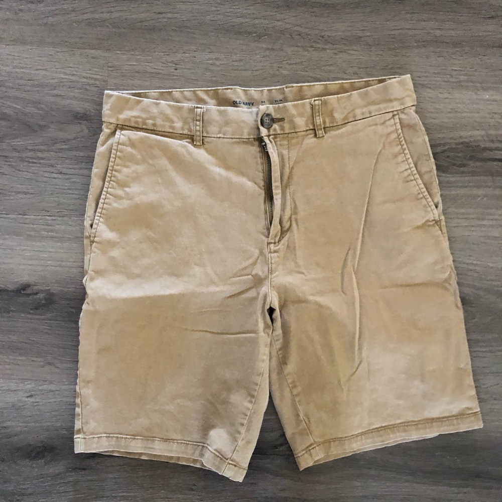 34 Tall Old Navy Men's Khaki Flat-Front Chino Shorts